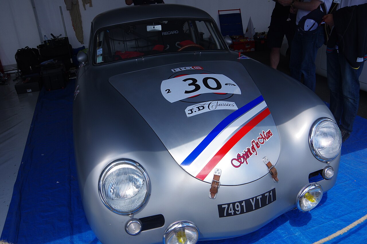 1954 356 Pre-A coupe, silver-grey with racing graphics